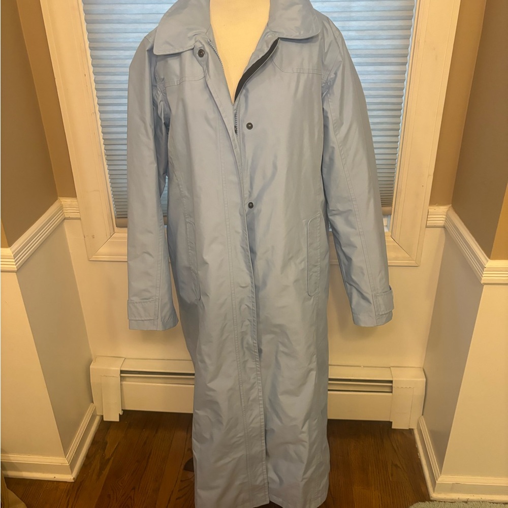 L.L. Bean Women's Light Blue Trench Coat